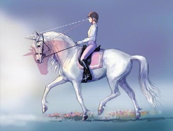 Om te bevestigen/controleren dat je paard mooi aan de loodlijn loopt..