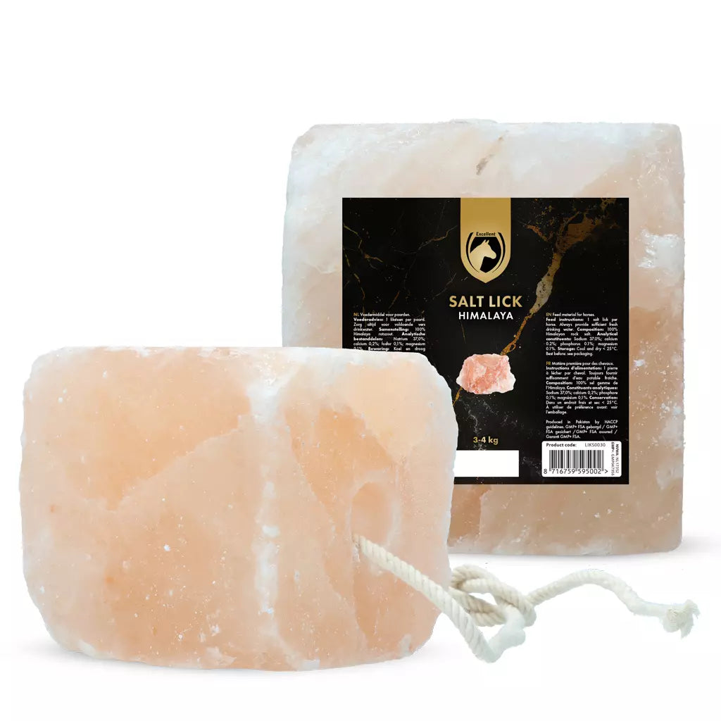 Excellent Horse Salt Lick Himalaya 3-4 kg (Met touw)